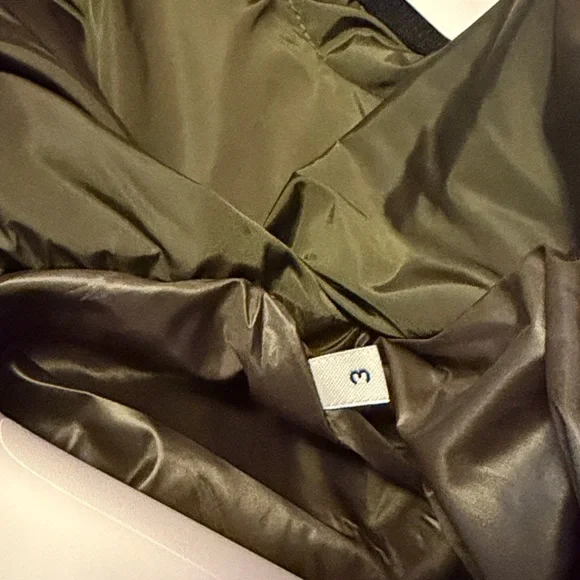 Moncler Green Sirli Hooded Zip Up Short Down Puffer Coat Jacket Size 3 Large - Picture 5 of 15